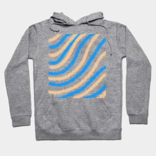 Blue yellow watercolor swirling art Hoodie